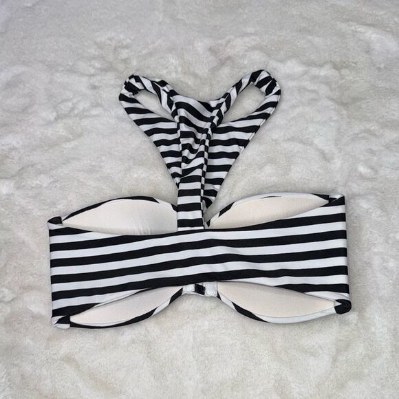 MIKOH Padded Bandeau High Neck Bikini Top Size Small - Picture 2 of 4